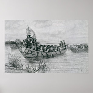 Die Landung von Cadillac Poster