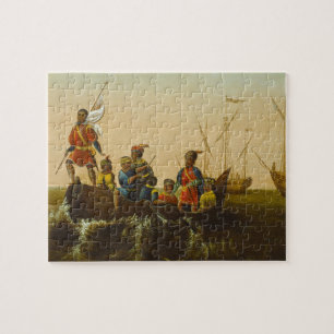 Die Landung von Columbus, c.1837 (Öl auf Leinwand Puzzle