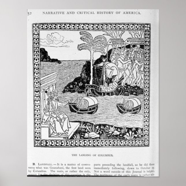 Die Landung von Kolumbus Poster (Vorne)