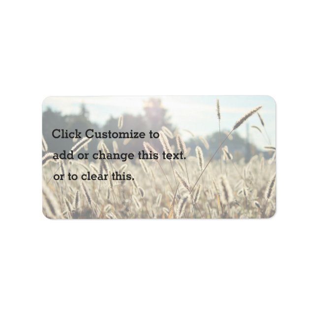 Die Landwirtschaft scheint, Sonnenlicht leuchtet d Adressaufkleber (Vorne)