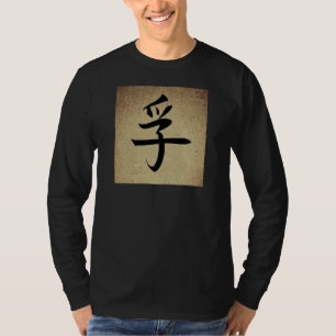 Die lange Hülse der chinesischen Symbol WAHRHEIT T-Shirt