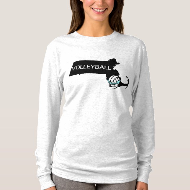 Die lange Hülse der Frauen: Maximales Massenlogo T-Shirt (Vorderseite)