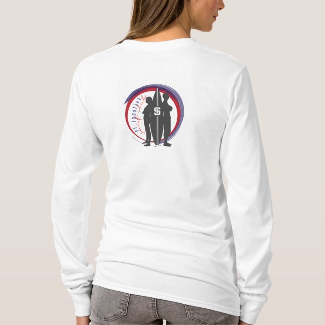 die lange Hülse der Frauen T-Shirt (Rückseite)