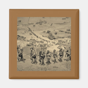 Die lange Linie vom Strand von Omaha Magnet