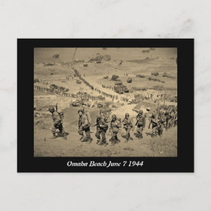 Die lange Linie vom Strand von Omaha Postkarte