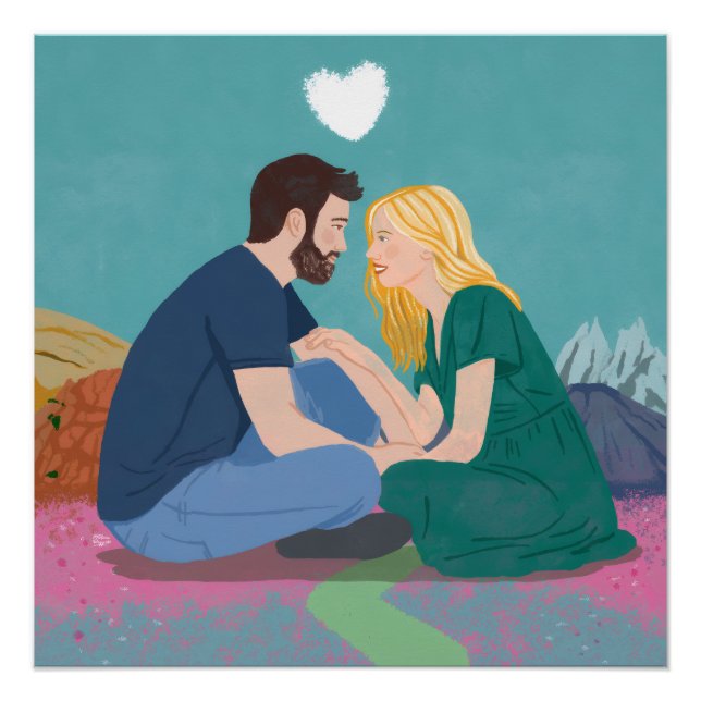 Die lange Reise des Respekts Romantic Digital Pos Poster (Vorderseite)