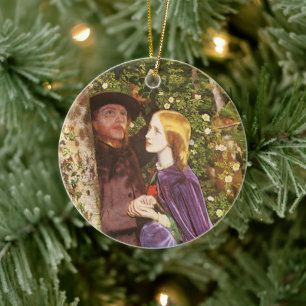Die lange Verlobung von Arthur Hughes, Vintage Art Keramikornament