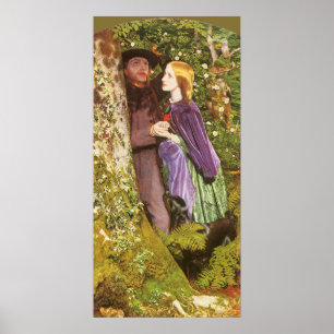 Die lange Verlobung von Arthur Hughes, Vintage Art Poster