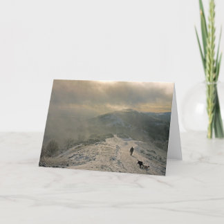 Die lange Weg-Zuhause-Gruß-Karte Karte