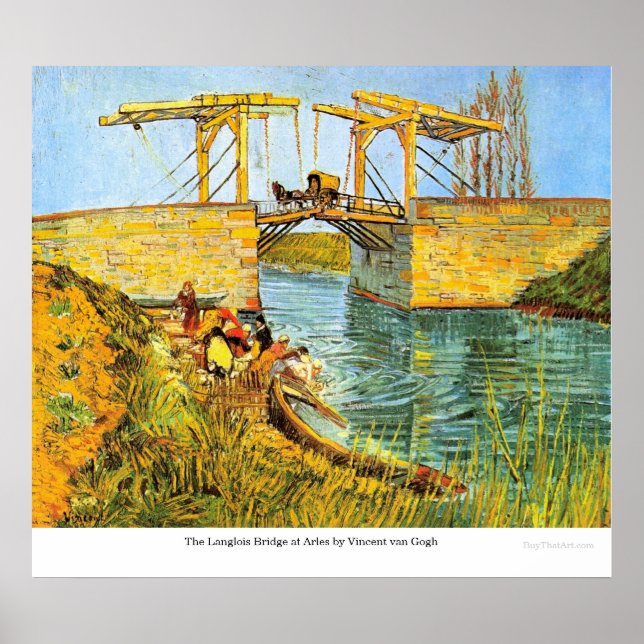 Die Langlois-Brücke in Arles von Vincent van Gogh Poster (Vorne)