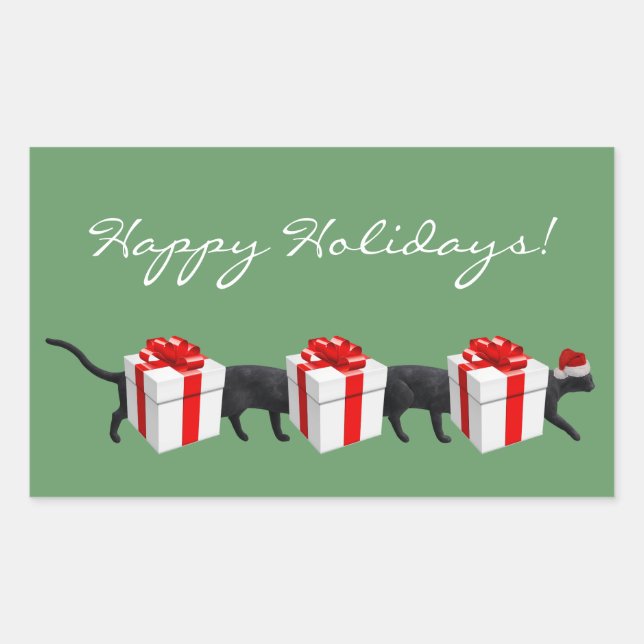 Die längste Katze der Welt Rechteckiger Aufkleber (Vorderseite)