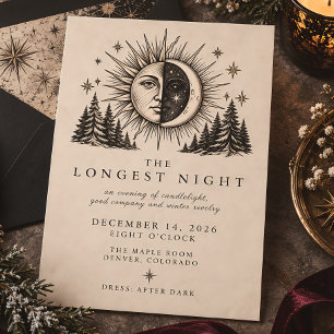 Die längste Nacht Winter-Sonnenwende-Party Einladung