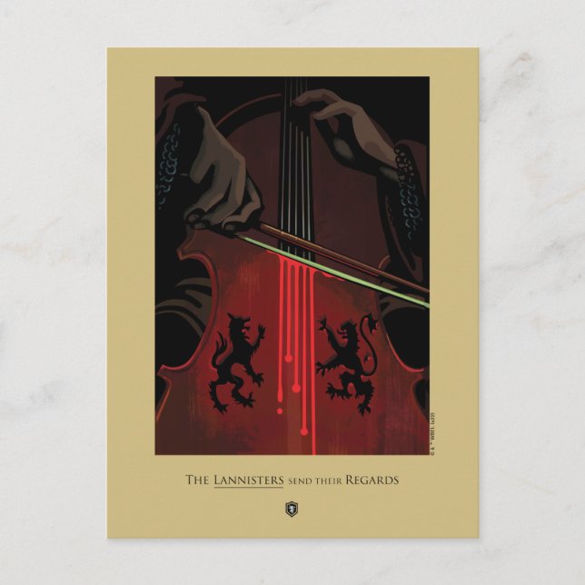 Die Lannisters schicken ihre Ansichten Postkarte (Vorderseite)