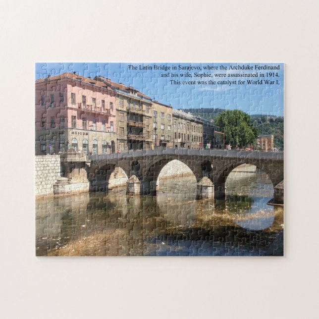 Die lateinische Brücke Sarajevo Bosnien Puzzle (Horizontal)