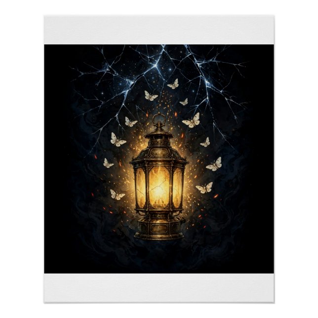 Die Laterne des Laternenanzünders — Kunstposter Poster (Vorderseite)