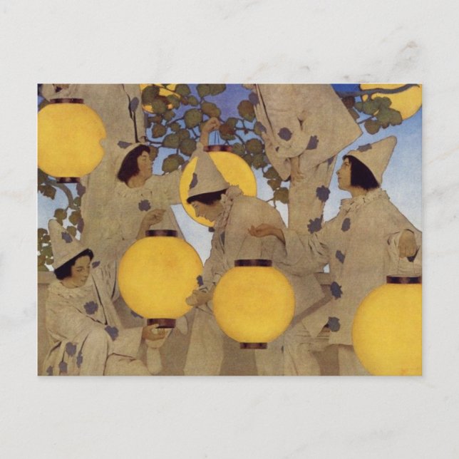 Die Laternenbären - Maxfield Parrish Postkarte (Vorderseite)