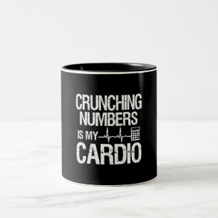 Die laufende Nummer ist mein Cardio Accountant & C Zweifarbige Tasse