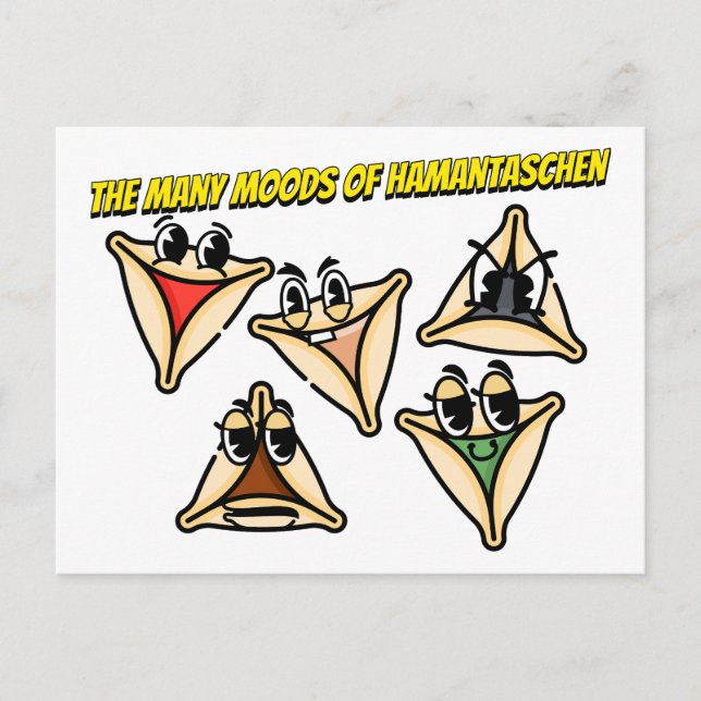 Die Launen von Hamentashen Postkarte (Vorderseite)