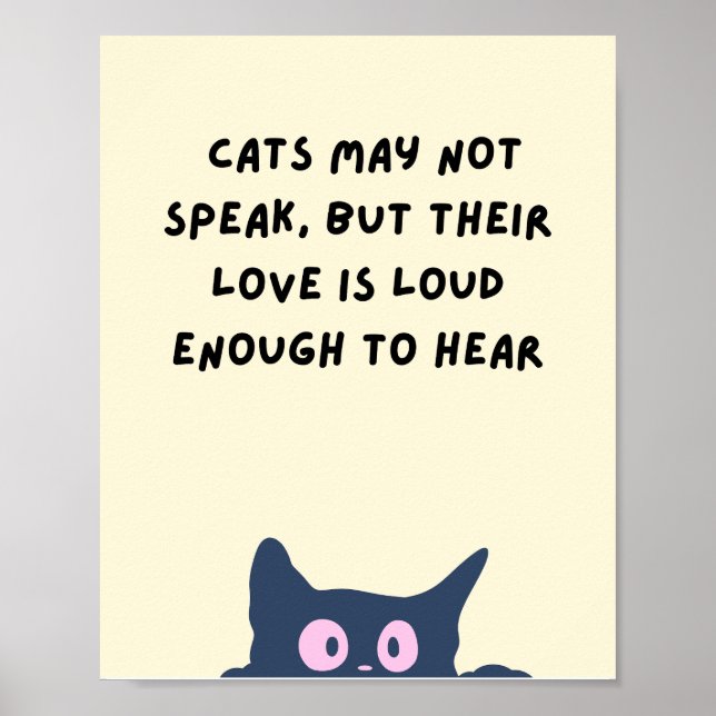 Die laute Liebe der Katzen Poster (Vorne)