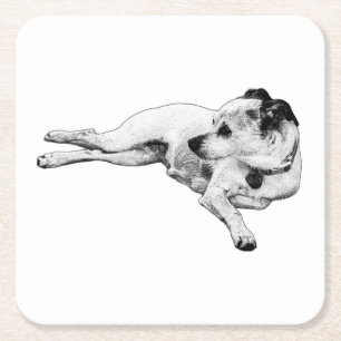 Die lautstarke Pause Rechteckiger Pappuntersetzer