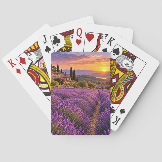 Die Lavendel-Traum Spielkarten (Rückseite)