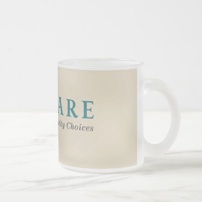 Die Lawfare mattierte GlasTasse Mattglastasse (Rechts)