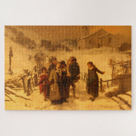 Die Lawine im Winter (von Gerolamo Induno) Puzzle