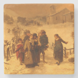 Die Lawine im Winter (von Gerolamo Induno) Steinuntersetzer