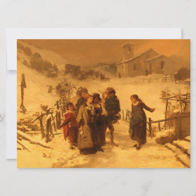 Die Lawine (von Gerolamo Induno) Karte (Vorderseite)