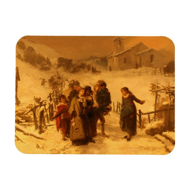 Die Lawine (von Gerolamo Induno) Magnet (Horizontal)