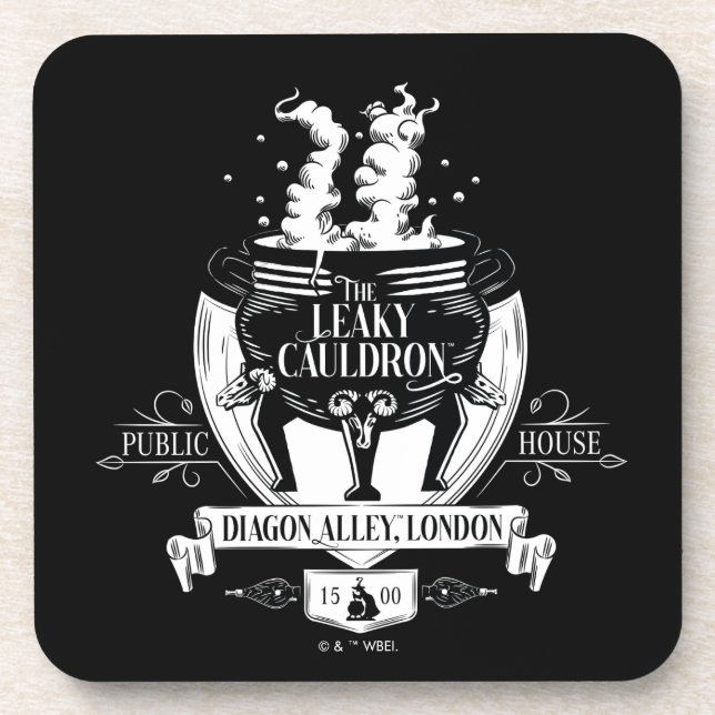 DIE LEAKY CAULDRON™-Shop-Grafik Getränkeuntersetzer (Vorderseite)
