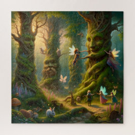 Die lebenden Bäume des verzauberten Feenwaldes Puzzle