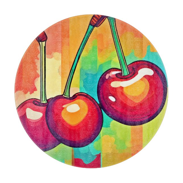 Die lebendige Cherry Art Schneidebrett (Vorderseite)
