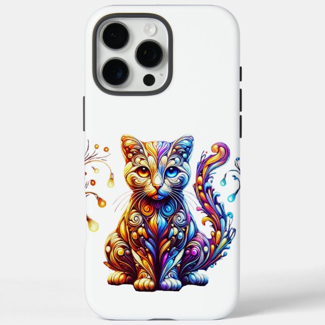 Die lebendige Glow Cat Case-Mate iPhone Hülle (Rückseite)