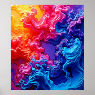 Die lebendige Kunst der Farbfusion Poster