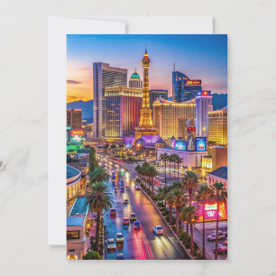 „Die lebendige Las Vegas Strip bei Sonnenuntergang Karte
