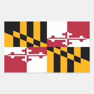 Die lebendige Maryland-Staatsflagge Rechteckiger Aufkleber