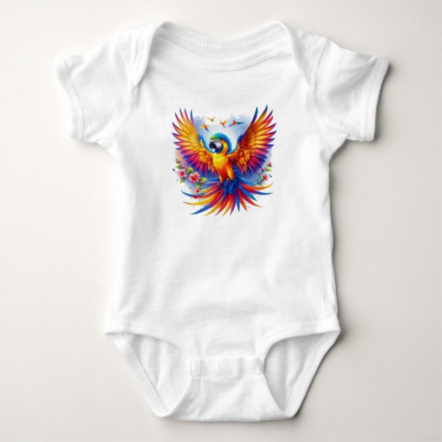 Die lebendige Parrot-Symphonie Baby Strampler (Vorderseite)