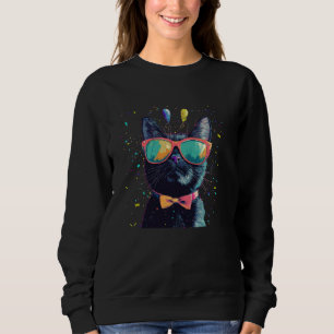 Die lebendige Partying Cat regiert das TanzKostüm Sweatshirt