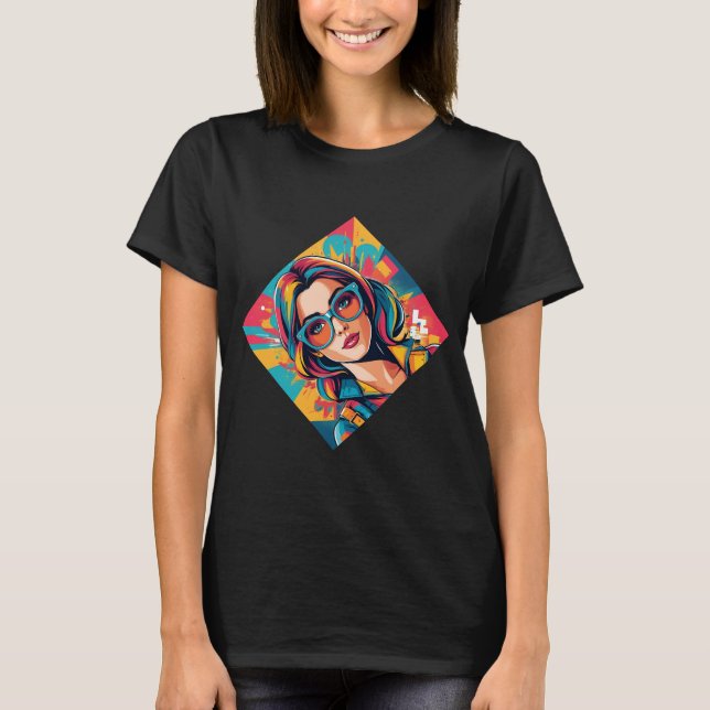 Die lebendige PopArt-Schönheit T-Shirt (Vorderseite)