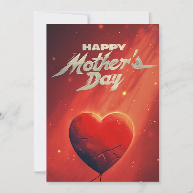 Die lebendige Red Mthers Day Card Einladung (Vorderseite)