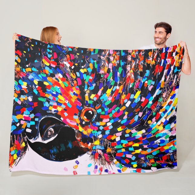 Die lebendige Tropical Bird Wall Art in Expression Fleecedecke (Beispiel)