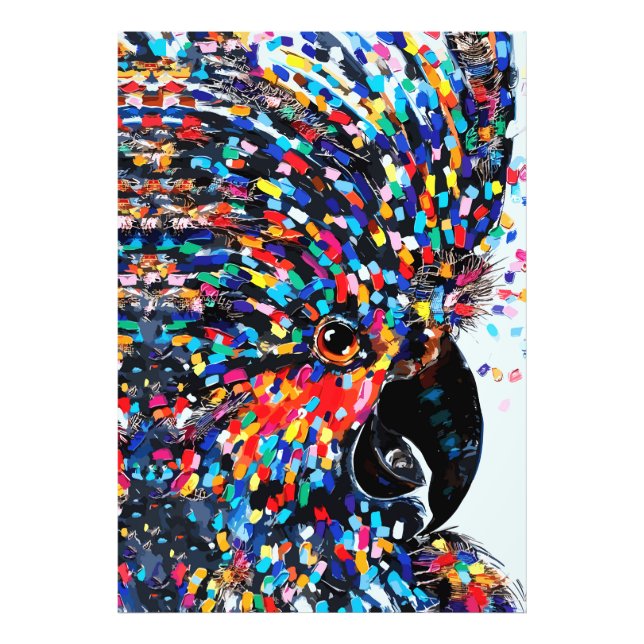 Die lebendige Tropical Bird Wall Art in Expression Fotodruck (Vorne)