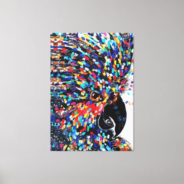 Die lebendige Tropical Bird Wall Art in Expression Leinwanddruck (Vorderseite)