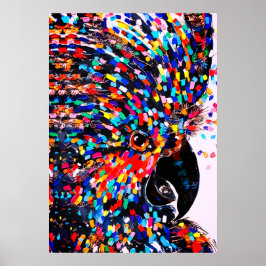 Die lebendige Tropical Bird Wall Art in Expression Poster