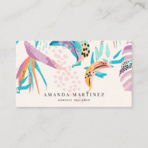 Die lebendige Tropical Motif Business Card Visitenkarte