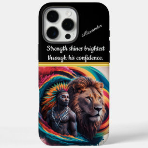Die lebendige Verbindung von Mensch und Löwe in de iPhone 16 Pro Max Hülle