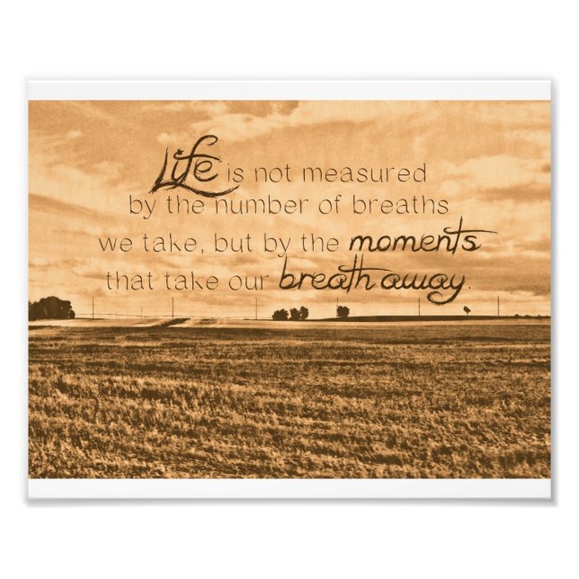 Die Lebensdauer wird nicht gemessen Fotodruck (Vorne)