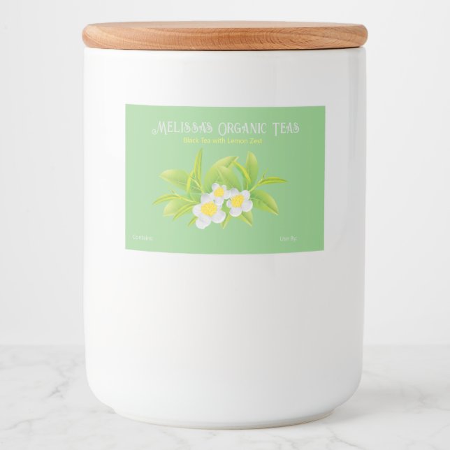 Die Lebensmitteletiketten für Tee und Tee Lebensmitteletikett (Vorderseite)