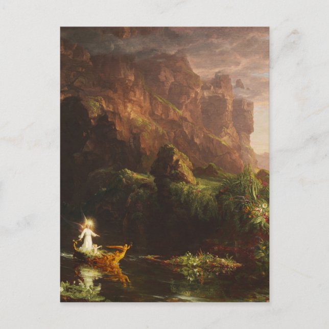 Die Lebensreise: Kindheit - Thomas Cole Postkarte (Vorderseite)